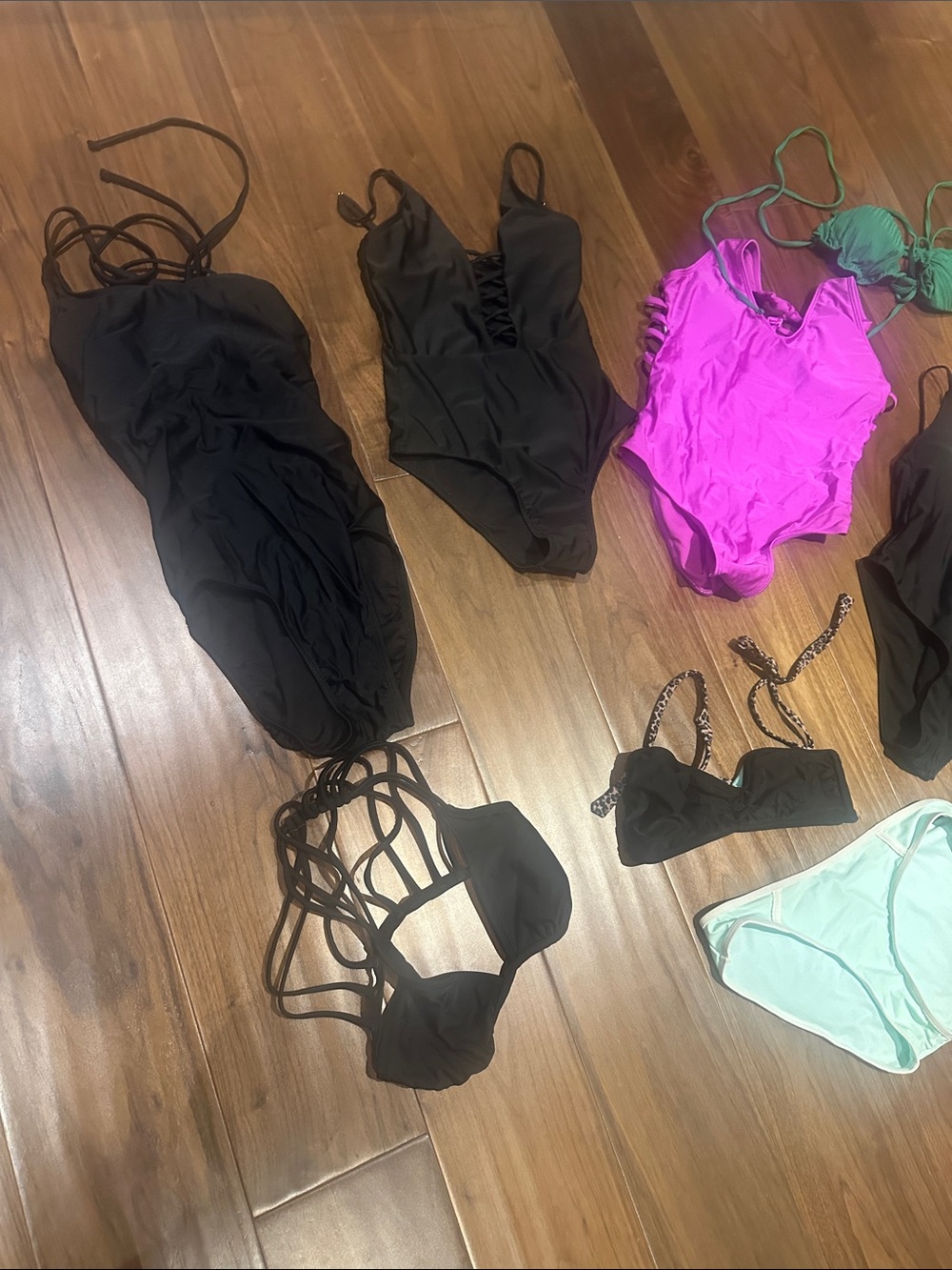 Women’s Black Strappy One-Piece Swimsuit